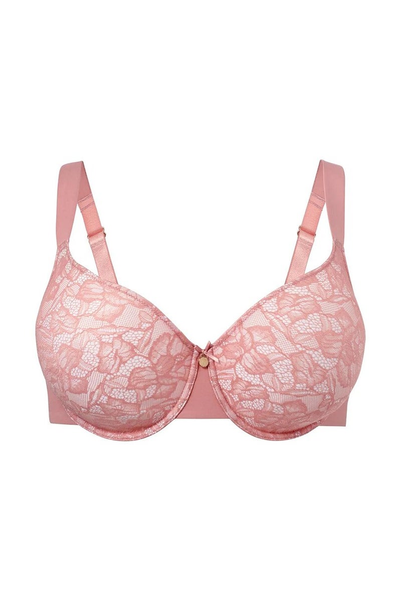 Tchibo Women Underwired Non Padded Bra, Pink  - Image 2