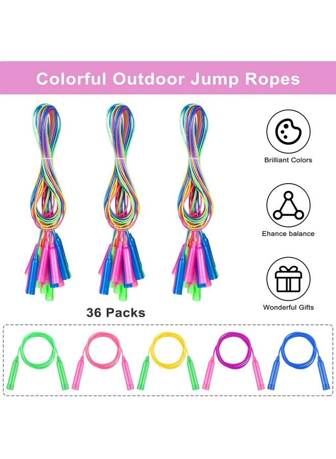 Elcoho 36 Packs Kids Jump Rope Set 7.3 Feet Adjustable Skipping Rope Colorful Kids Outdoor Jump Ropes for Kids Party Favors Outdoor Activity Birthday Reward Gift - Image 4