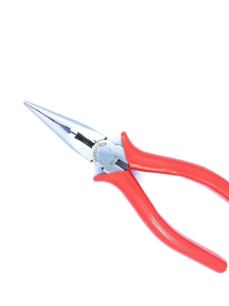 Perfect TECH 2 Pcs Set Combination Nose Plier 6 Inch | Combination Plier 6 inch | Cutter Pliers | Tool Kit Set | Cutting Player | Diagonal Anti Slip Handle (RED) - Image 5