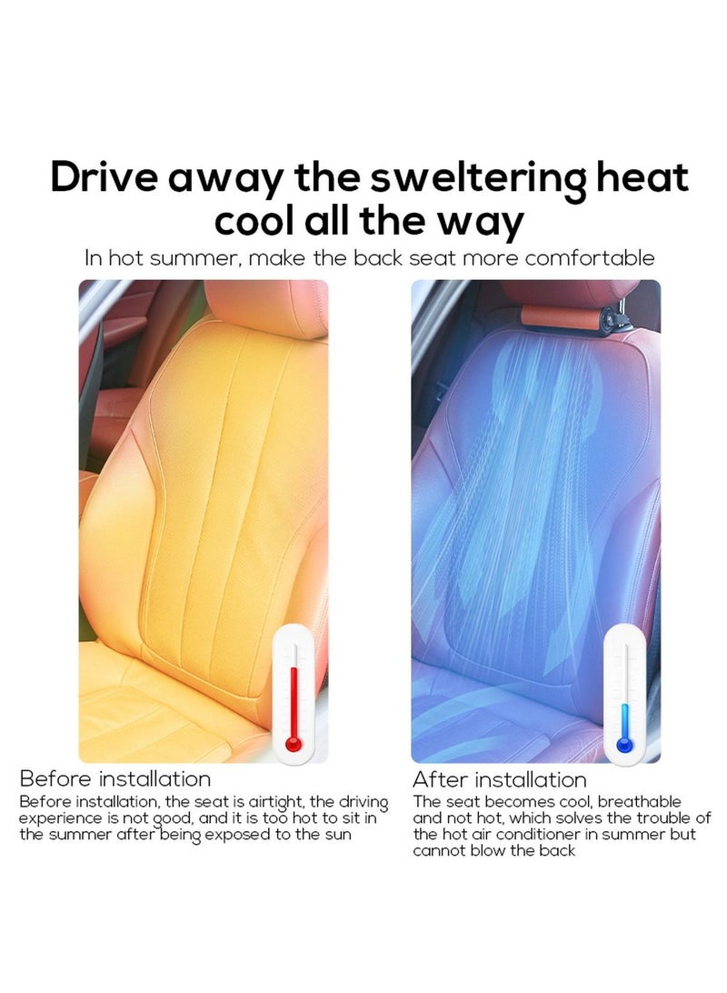RATSAW Car Seat Fan for Front Rear Seat Passenger USB Powered and 3 Speeds Strong Cooling Air Fan Adjustable Strap for SUV and RV and Vehicles and Office Seats  Brown - Image 5