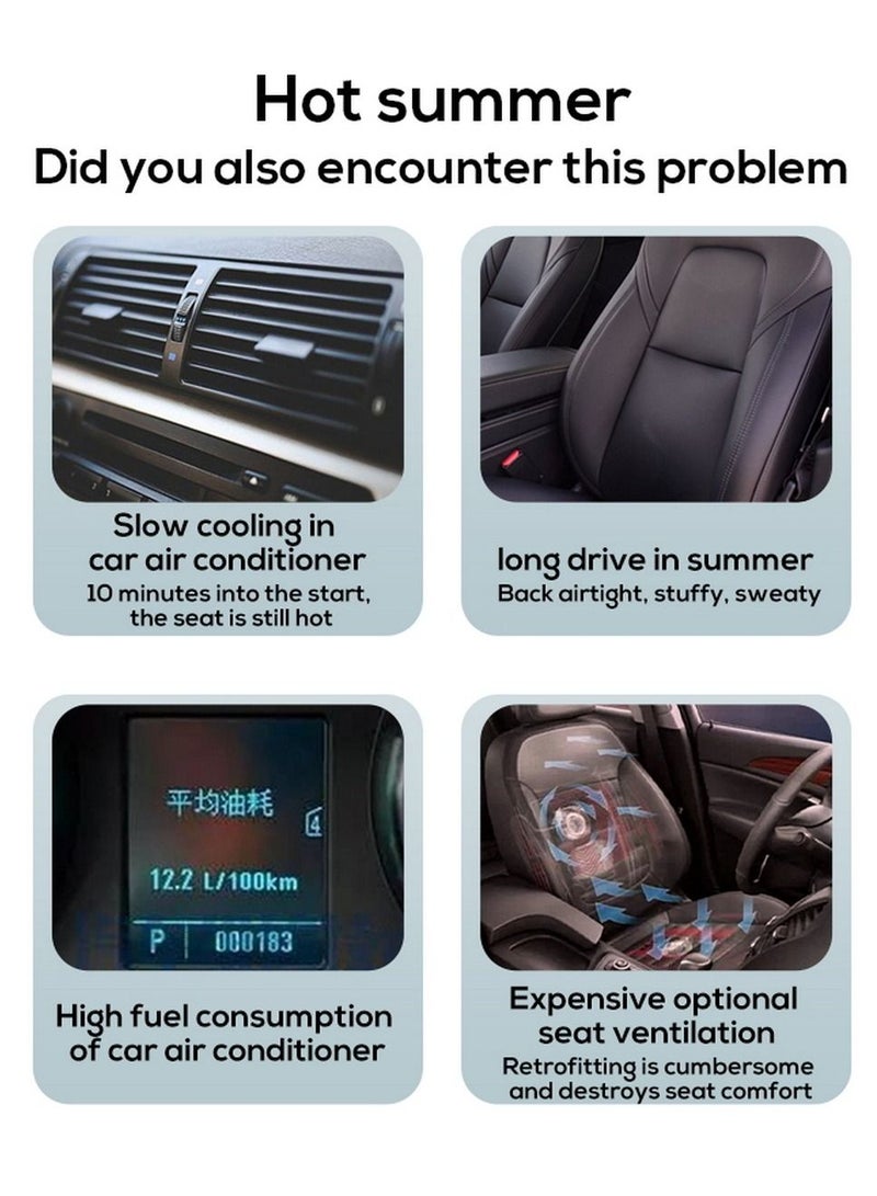 RATSAW Car Seat Fan for Front Rear Seat Passenger USB Powered and 3 Speeds Strong Cooling Air Fan Adjustable Strap for SUV and RV and Vehicles and Office Seats  Brown - Image 4