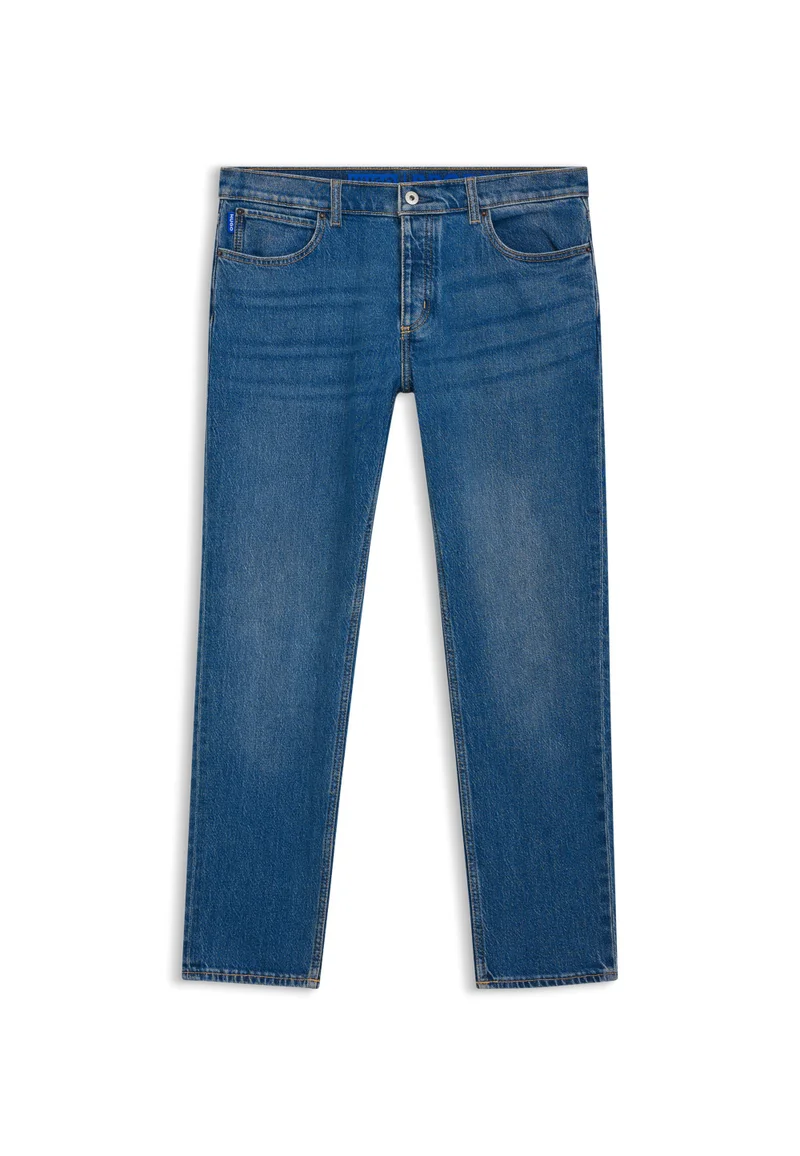 HUGO Dark Blue Tapered-fit jeans in mid-blue stretch denim for Men | Best Price UAE