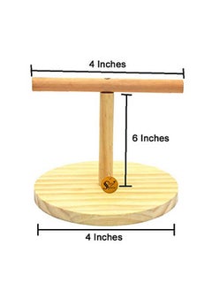Sage Square Sage Square Natural Wooden Bird Playful Climbing Table Stand for Cage Accessory Perch Bird Toy for Budgies, Cockatiel, Parrot, Conure, Java, Finch, Canary and Other Small Birds 