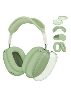 أنمي غطاء واق من السيليكون الشفاف 4 في 1 لـ AirPods ماكس باللون الأخضر  - Image 1
