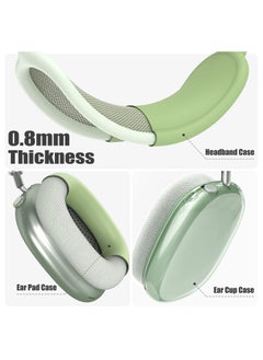 أنمي غطاء واق من السيليكون الشفاف 4 في 1 لـ AirPods ماكس باللون الأخضر  - Image 4