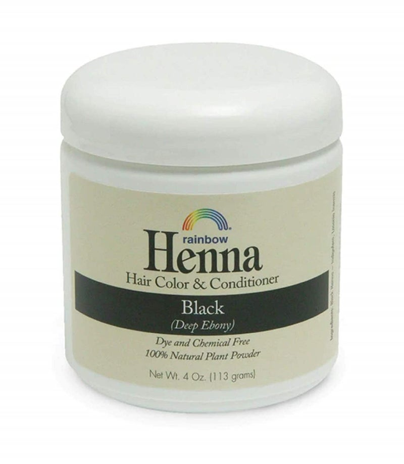 Rainbow Research لون الشعر بالحناء من رينبو ريسيرش وبلسم، أسود فارسي عميق، 4 أونصة - Image 1