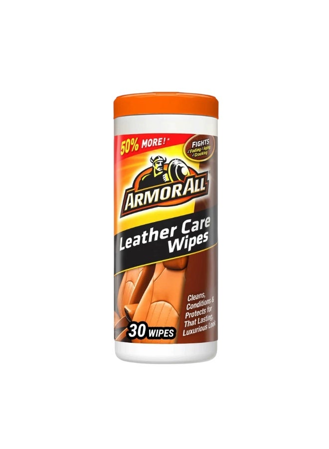 Armor All Leather Care Wipes - 30 Count for Cars, Trucks, and Motorcycles - Image 1