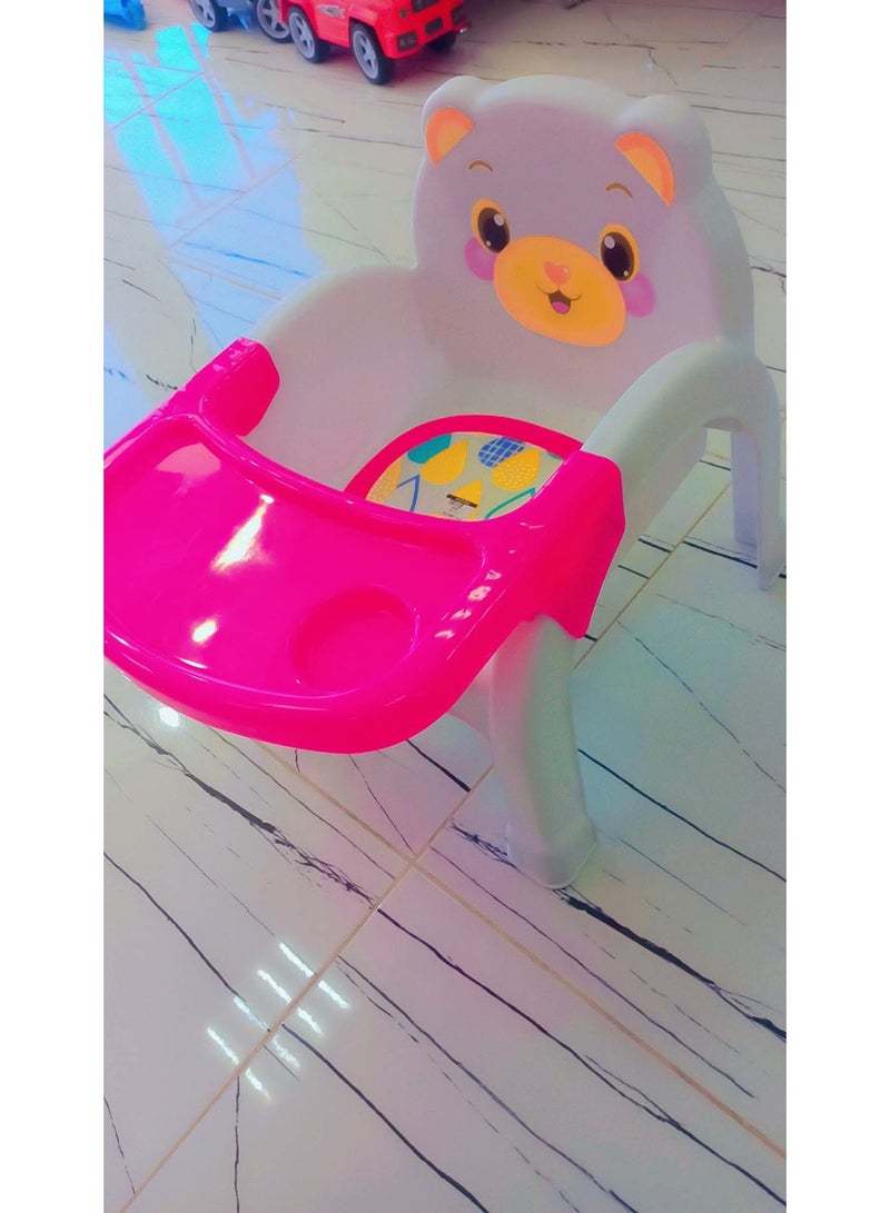 BAYBEE Children's high chair - shaped like a teddy bear - foldable into multiple positions - Image 3