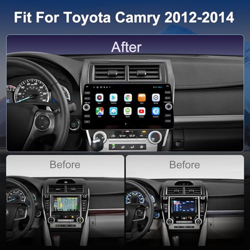 Fuosuc 4G LTE QLED Radio for Toyota Camry 2012 2013 2014 Upgrade,8-Core CPU Touch Screen Stereo,Wireless CarPlay & Android Auto,Support OEM SWC and Camera - Image 2