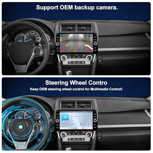 Fuosuc 4G LTE QLED Radio for Toyota Camry 2012 2013 2014 Upgrade,8-Core CPU Touch Screen Stereo,Wireless CarPlay & Android Auto,Support OEM SWC and Camera - Image 5