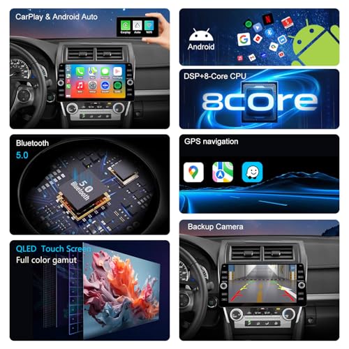 Fuosuc 4G LTE QLED Radio for Toyota Camry 2012 2013 2014 Upgrade,8-Core CPU Touch Screen Stereo,Wireless CarPlay & Android Auto,Support OEM SWC and Camera - Image 4