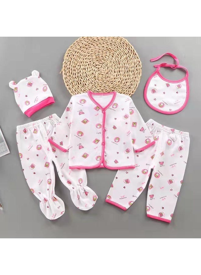 5-Piece Newborn Baby Clothing Set – 100% Cotton Essentials for Boys & Girls (0–3 Months) by Anami