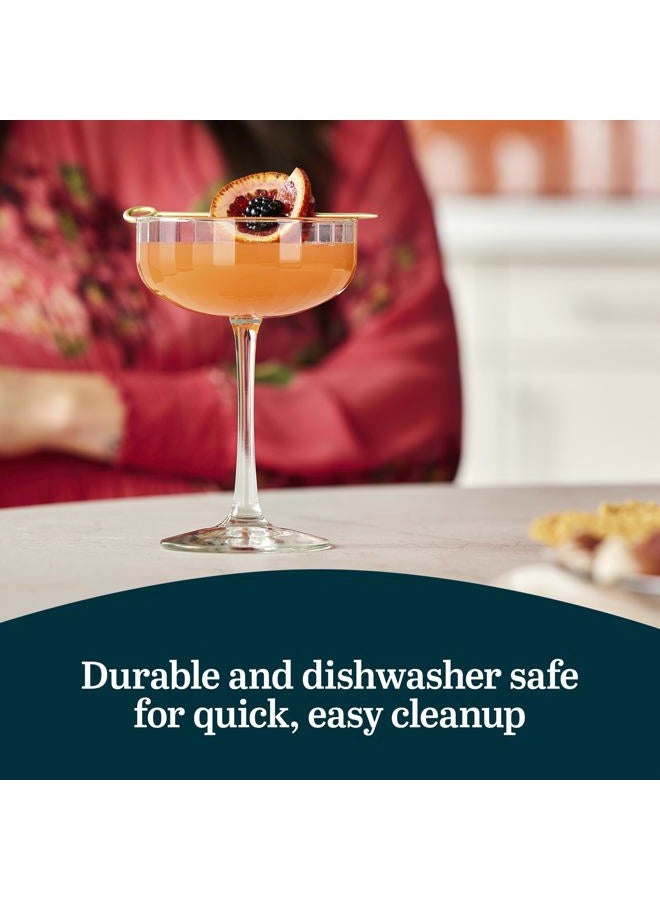 LIBBEY Paneled Coupe Cocktail Glasses, 8.5-ounce, Set of 4 - Image 5