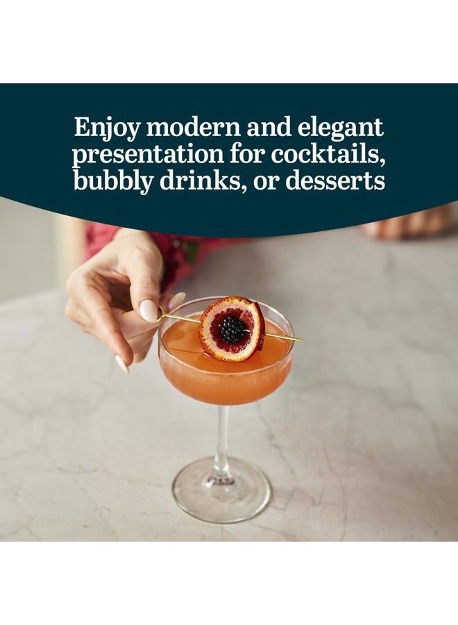 LIBBEY Paneled Coupe Cocktail Glasses, 8.5-ounce, Set of 4 - Image 4