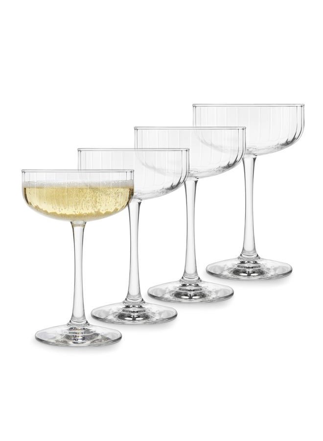 LIBBEY Paneled Coupe Cocktail Glasses, 8.5-ounce, Set of 4 - Image 1