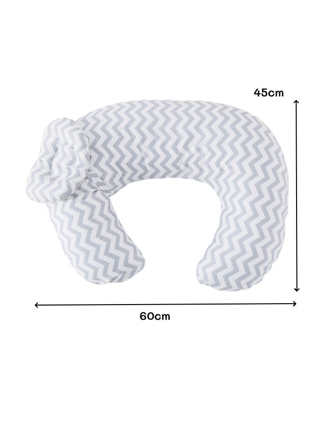 الدليبن وسائد رضاعة للأطفال، وسادة مضادة للبصق، وضعية لحديثي الولادة، وسادة رضاعة مع وسادة دعم للرضع، وسادة دعم للأطفال، وسادة رضاعة متعددة الاستخدامات، قابلة للغسل في الغسالة، للأم والطفل (خطوط رمادية) - Image 2