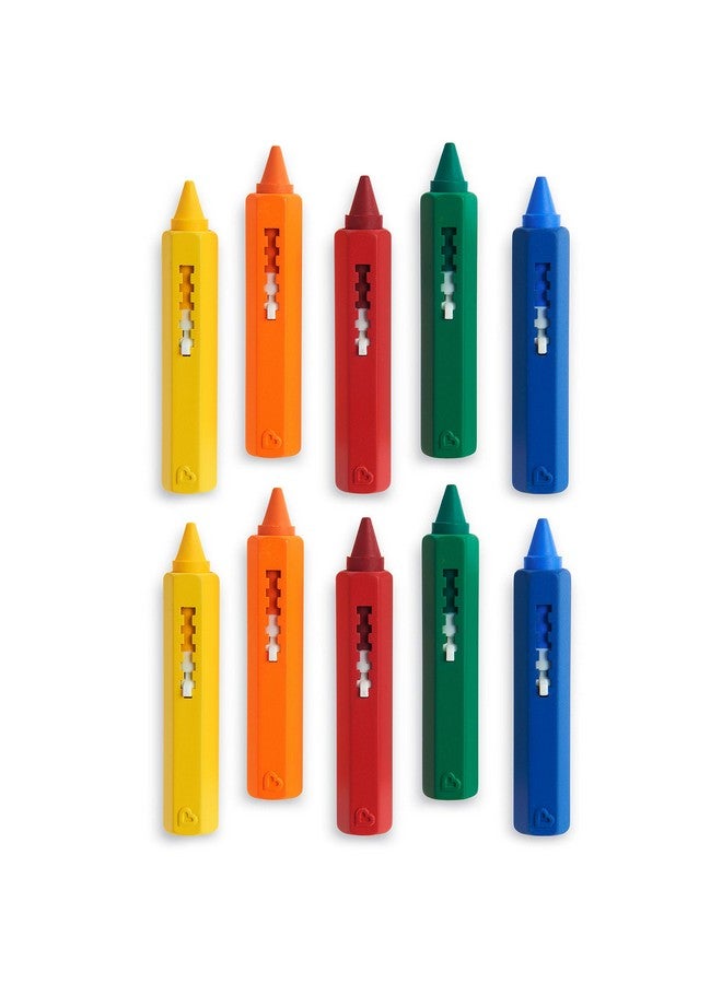 Munchkin أقلام تلوين مunchkin® Draw™ للحمام، ألعاب حوض الاستحمام للأطفال، غير سامة وقابلة للغسل، للأطفال من 36 شهرًا وما فوق، 10 قطع - Image 1