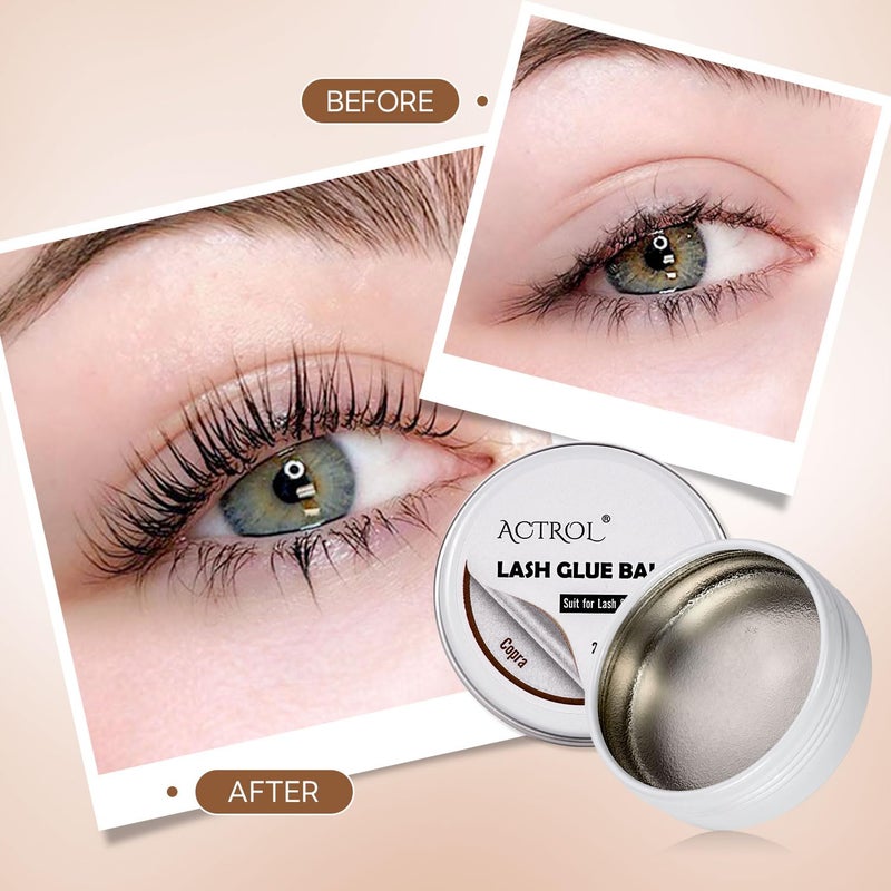 ACTROL Lash Lift Glue Balm Eyelash Lifting Perm Peach Strong Hold Lash&Brow Perm Glue Balm Brow Adhesive Powerful Sticky Brow Lamination 0.35Oz/10G - Image 2