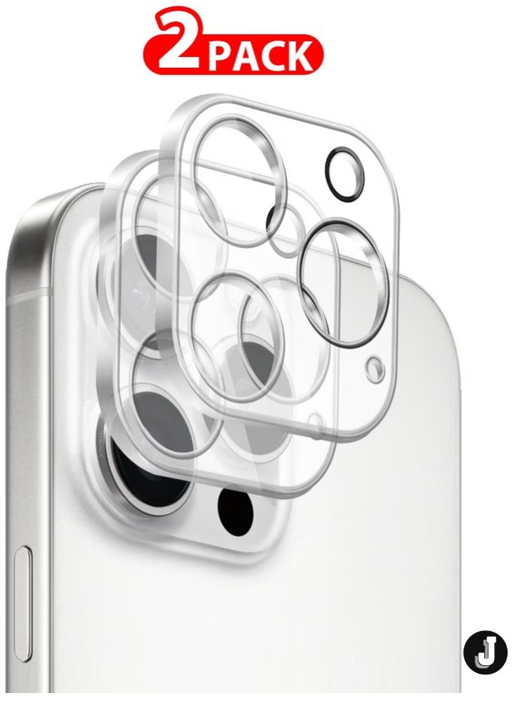 JAJEEK "New 2-Pack iPhone 16 Pro Camera Lens Protector – Ultra HD Tempered Glass, 9H Hardness, Anti-Scratch, Case-Friendly, Easy Installation Clear Lens Cover" - Image 1