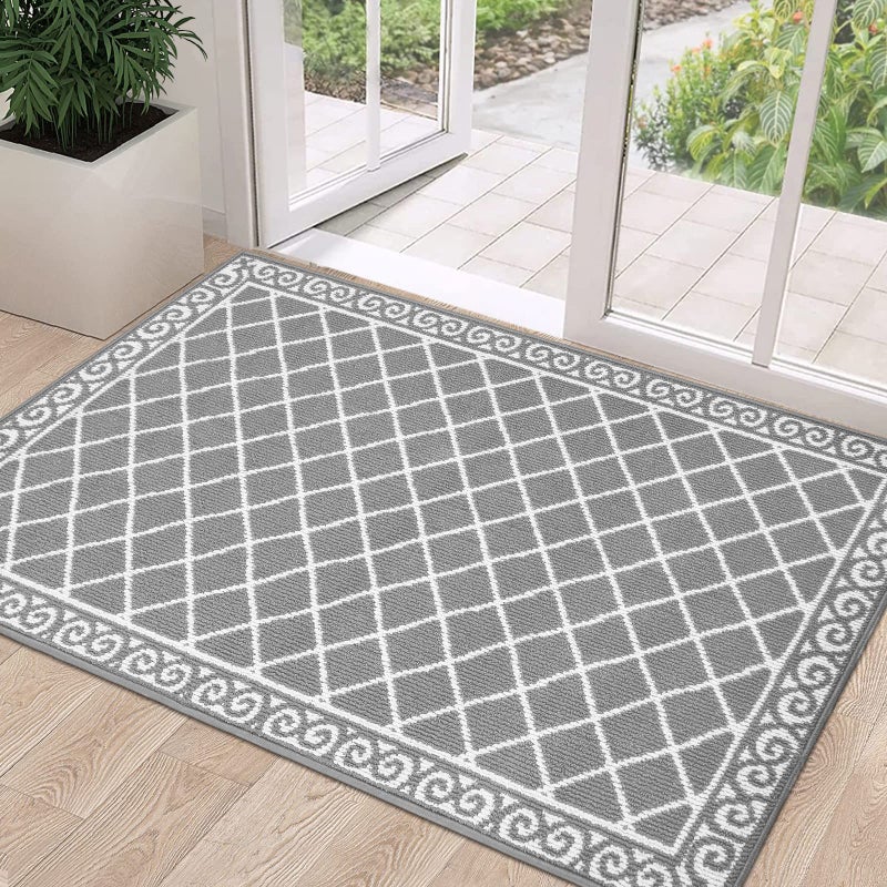 HEBE HEBE Indoor Door Mat 32x48 Non Slip Front Door Welcome Mats Washable Shoe Mats Dirt Trapper for Entryway Low Profile Kitchen Carpet for Entrance Hallways Entrance Mat for Dogs