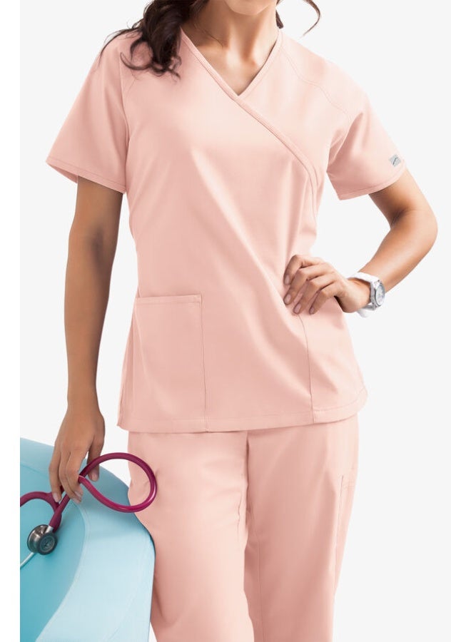 Loquat Womens Medical Scrubs Set Medical Uniform Set Pink - Image 2