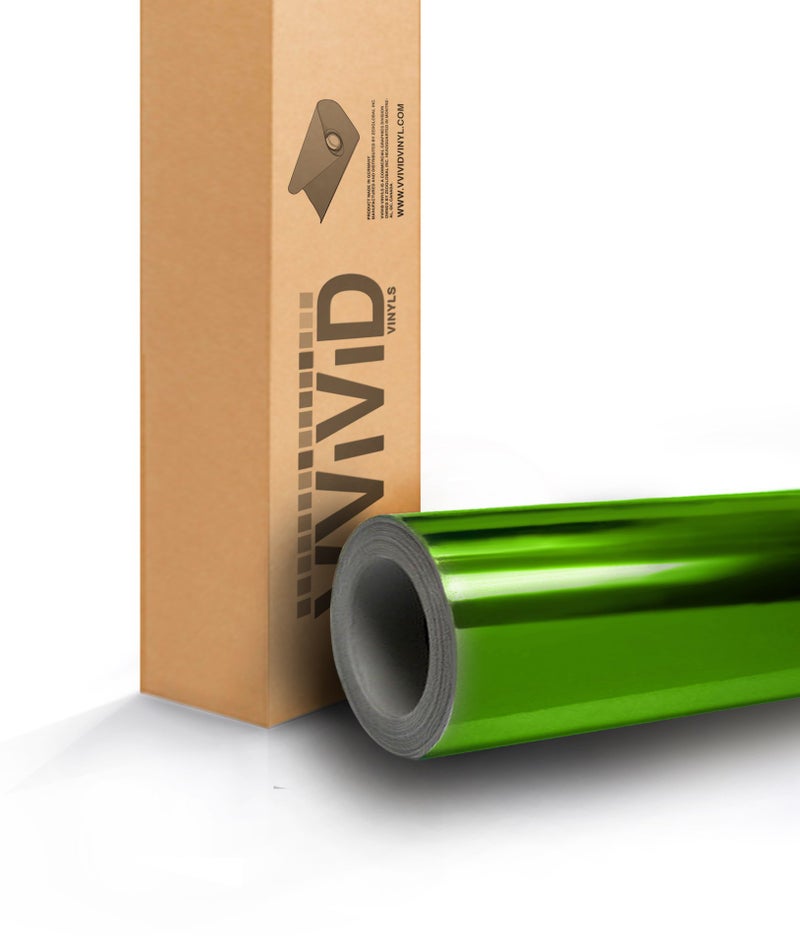 Green Mirror Chrome Cast Vinyl Wrap SelfAdhesive Film AirRelease Bubble and AirFree 3MilVvivid8 2 Feet X 5 Feet