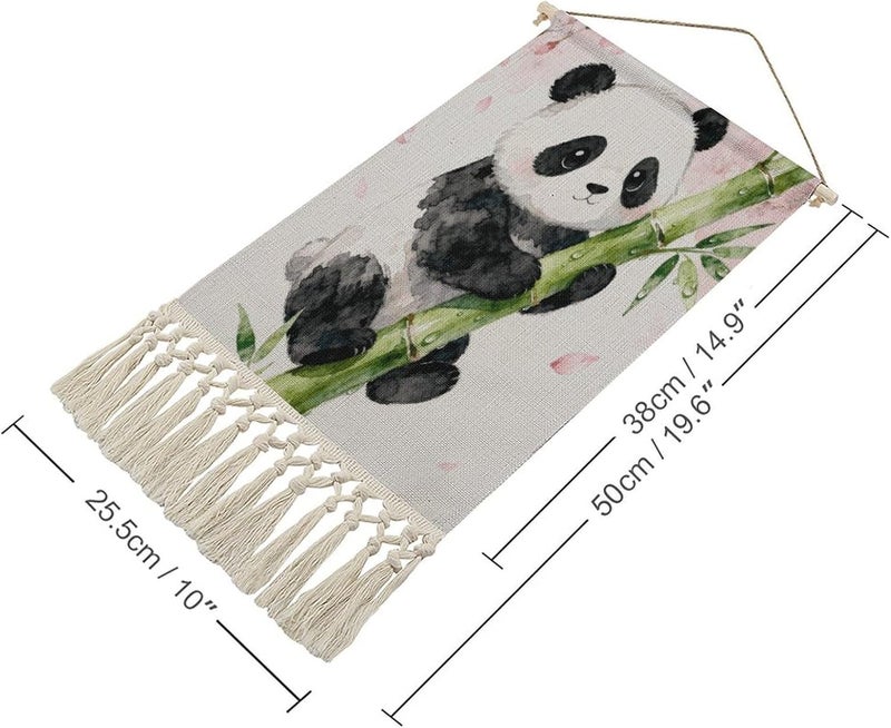 FekiLoot Bear Wall Painting Fashion Wall Art Popular Wall Hanging Exquisite Wall Decor Natural Tapestry Home Decoration Fringe Wall Decor For Living Room Bedroom Macrame Wall Art - Image 2