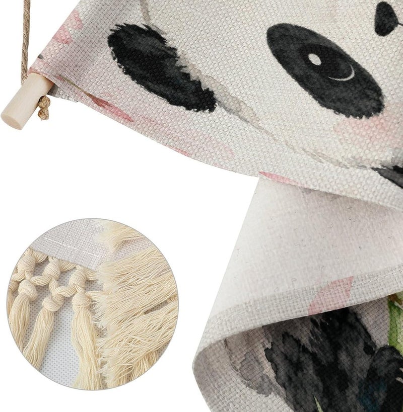 FekiLoot Bear Wall Painting Fashion Wall Art Popular Wall Hanging Exquisite Wall Decor Natural Tapestry Home Decoration Fringe Wall Decor For Living Room Bedroom Macrame Wall Art - Image 3