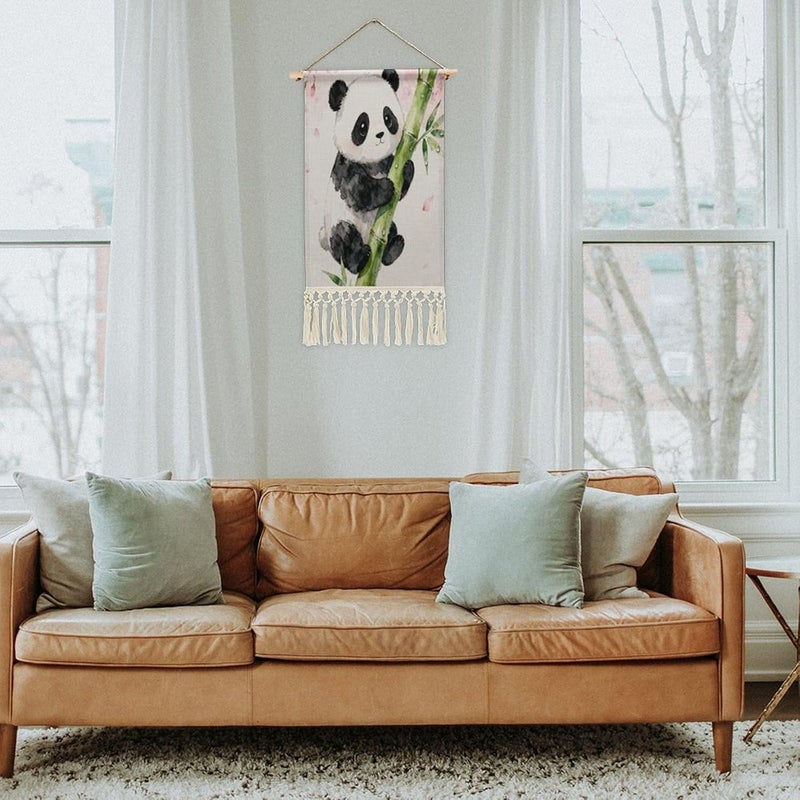 FekiLoot Bear Wall Painting Fashion Wall Art Popular Wall Hanging Exquisite Wall Decor Natural Tapestry Home Decoration Fringe Wall Decor For Living Room Bedroom Macrame Wall Art - Image 5