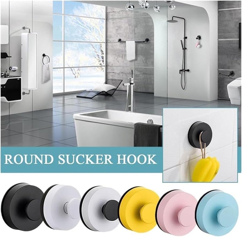 مشبك مناشف الحمام الأبيض والأسود مع كأس شفط مفرغ الهواء خالٍ من الثقب للزجاج والمطبخ - Image 4