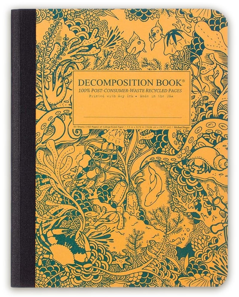 Decomposition Under the Sea Decomposition Book: College-Ruled Composition Notebook With 100% Post-Consumer-Waste Recycled Pages - Image 1