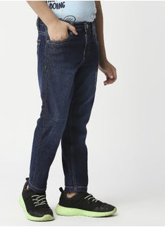 HIGH STAR Boys Blue Slim Fit Low Distress Light Fade Stretchable Jeans  - Image 5