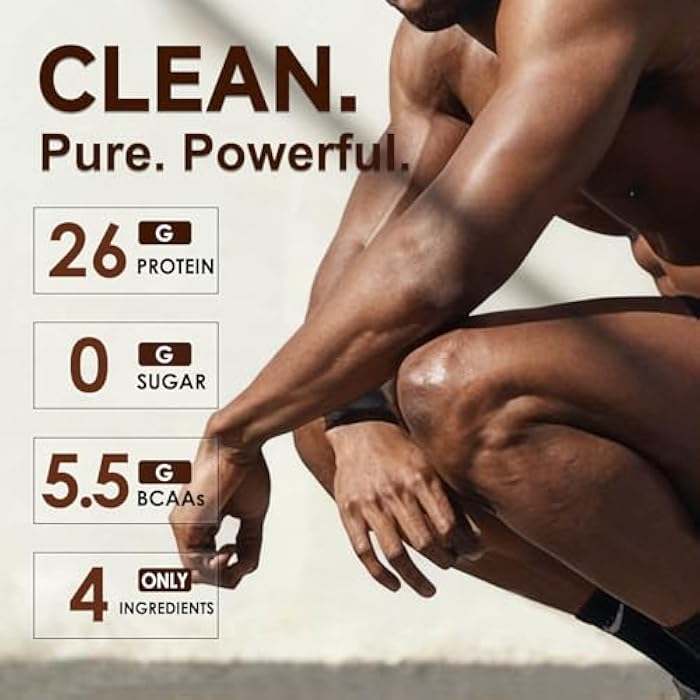 NATURE TARGET Chocolate Protein Powder - Whey Isolate Protein Powder, with 100% Grass-Fed Whey, 0g Sugar, 300g - Image 2