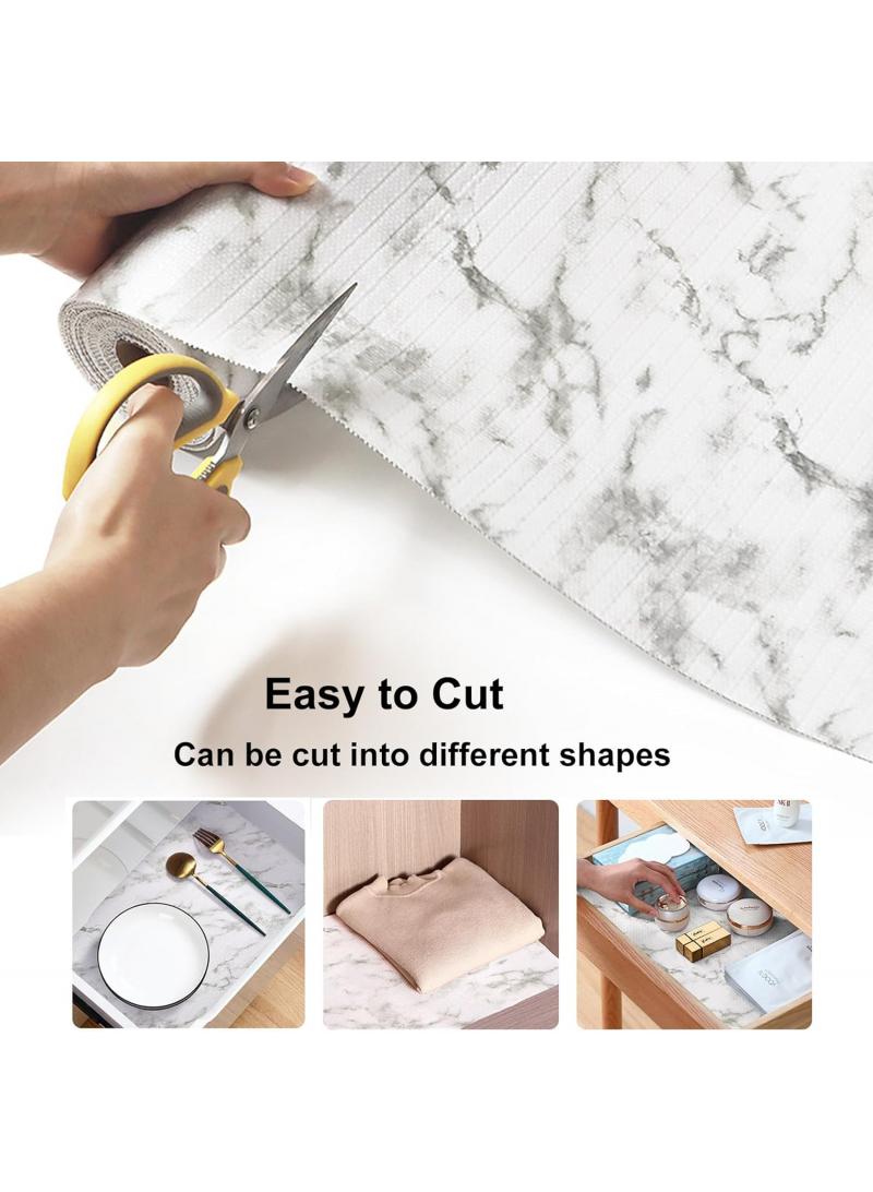 دي آند أل سجادات خزانة من البولي فينيل كلوريد، سجادات مضادة للانزلاق، سجادات مقاومة للماء والزيت، سجادات تخزين أدراج المطبخ، سجادات مقاومة للغبار، بطانات أرفف لخزائن المطبخ، بطانة خزانة غير لاصقة، ورق اتصال غير قابل للانزلاق، مقاوم للماء، سهل التنظيف للرفوف - Image 5