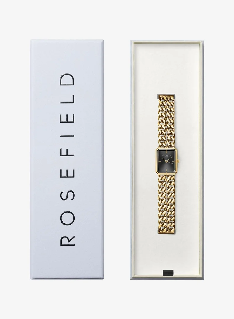 Rosefield  Rosefield Octagon XS Double Chain Studio Edition Black Gold Women Watch - SBGSG-O77 for Women | Best Price UAE