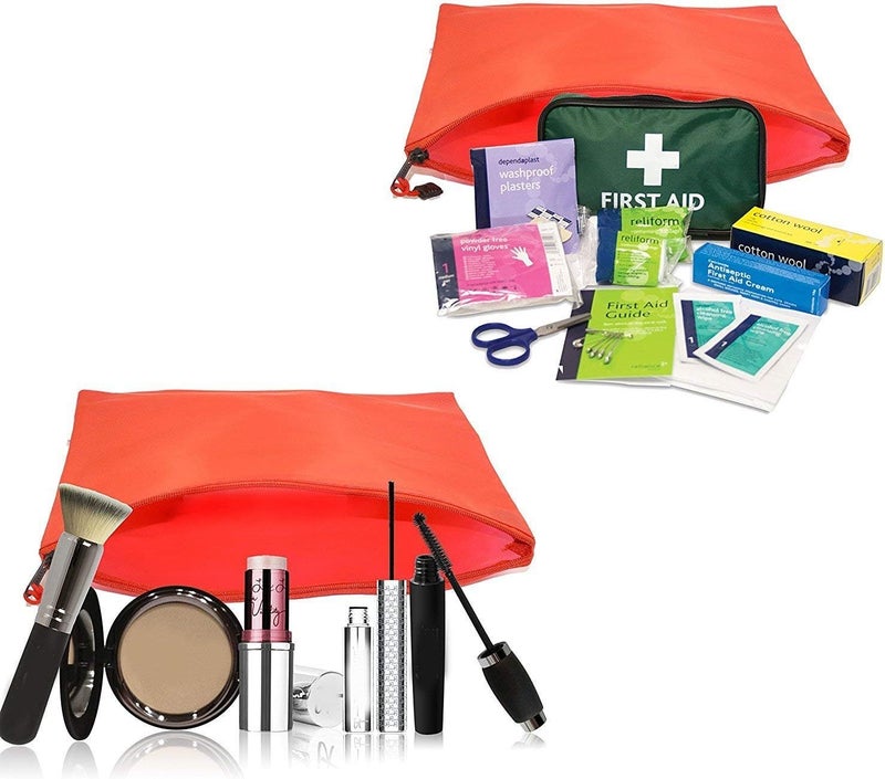 DAHSHA Mesh Zippered Stationery Pouches – Pack of 10 – Pencil, Pen, Travel Document Holder, Cosmetic Makeup Organizer Bags – 23.5 x 11 cm (Color May Vary) - Image 5