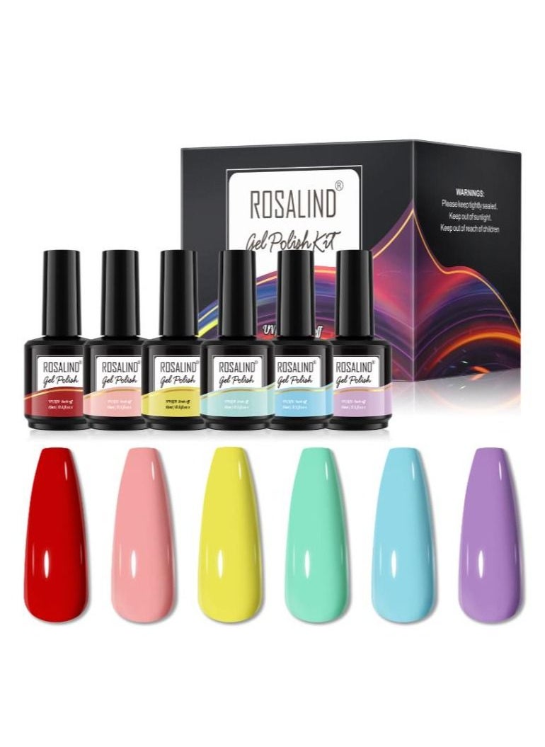 Rosalind ROSALIND 6PCS Gel Nail Polish Set 15ml  - Image 1