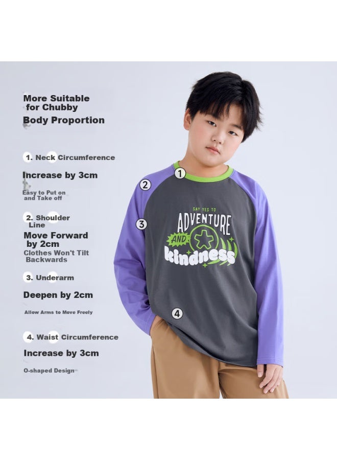 TABE Xiaozhu Toni Boys' T-shirt, Children's Undershirt, Chubby Boys' Long-sleeve T-shirt, Teenagers' New Style - Image 4