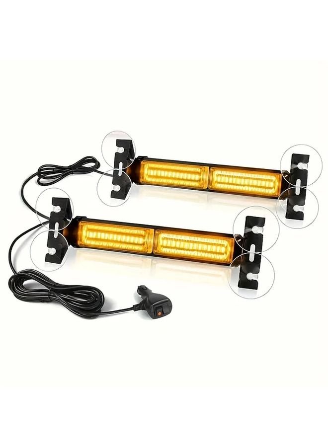 Yellow 40 LED Security Indicator Panel Front Rear Side Windshield Light For Trucks - Image 1