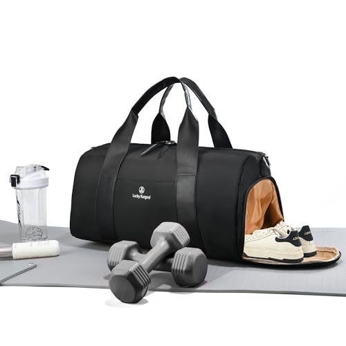 KURGOOL Gym Bag for Women Duffle Bag for Travel with Shoe Compartment and Wet Pocket Lightweight Carry on Weekender Duffel Bags Water Resistant - Image 3