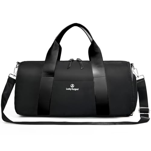 KURGOOL Gym Bag for Women Duffle Bag for Travel with Shoe Compartment and Wet Pocket Lightweight Carry on Weekender Duffel Bags Water Resistant - Image 1