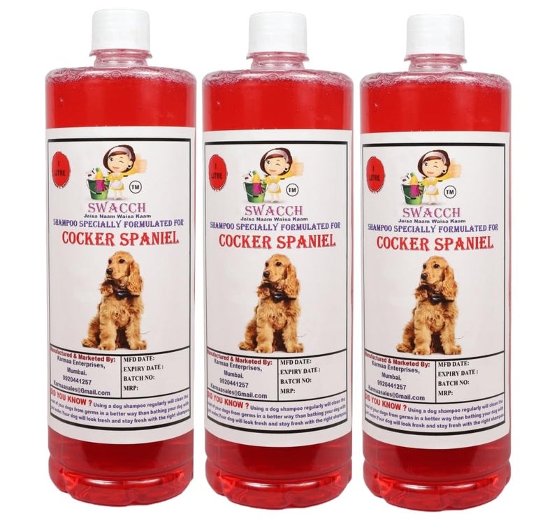 swacch Shampoo | Puppy Safe Shampoo | Cocker Spaniel Dog Shampoo (1 Litre) (Pack of 3) Jasmine + Large White Bone | Dog Chew Bones | Teething chew Toy|Dental Teething |Combo Pack - Image 2