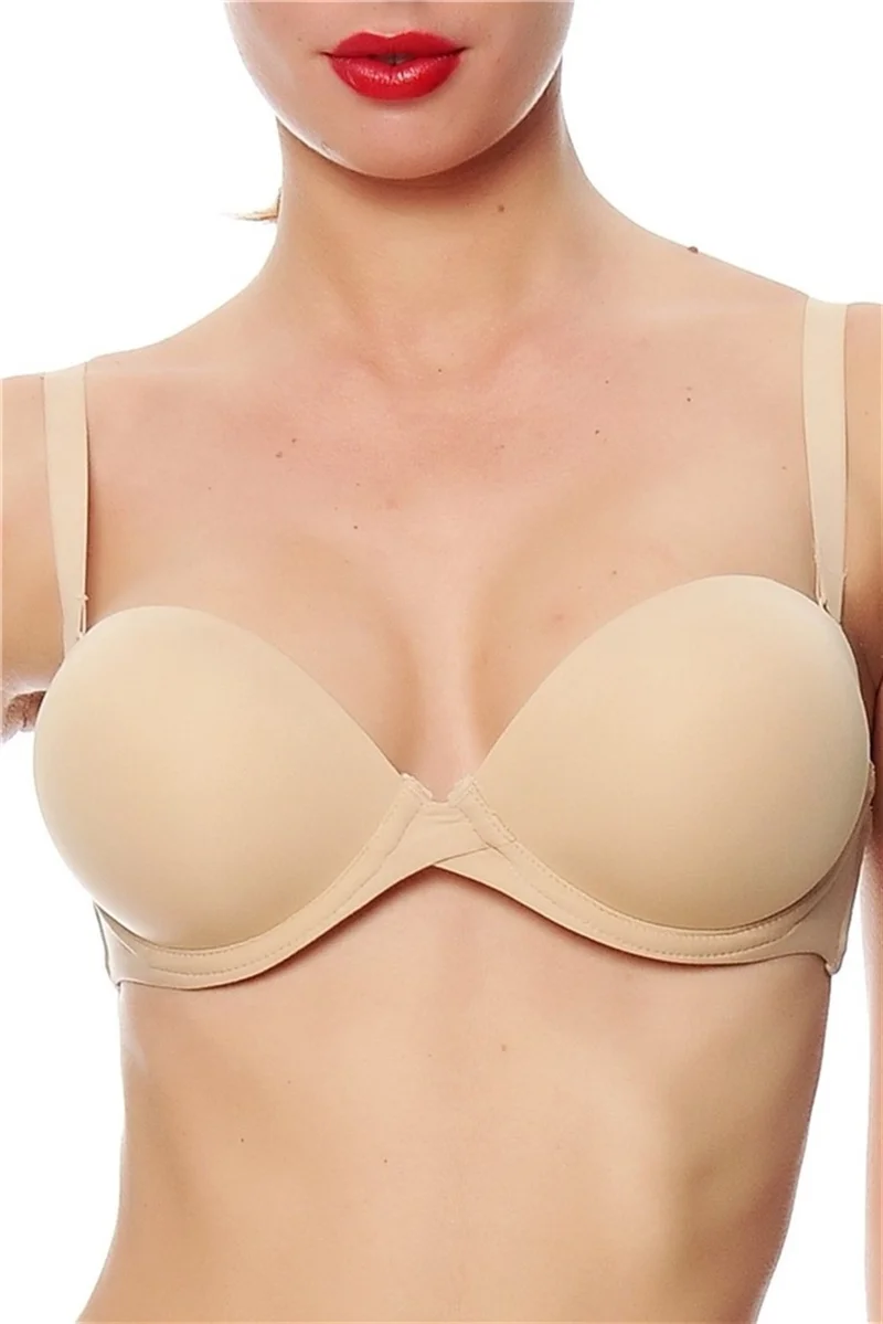 Magic Form 2087 - Plain Fabric Multi-Padded Strapless Bra