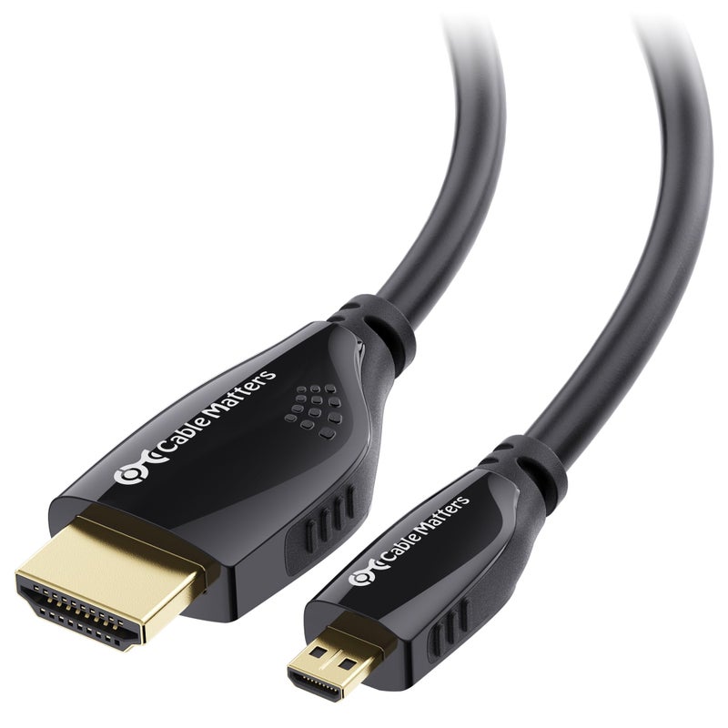 Cable Matters High-Speed Long 4K Micro HDMI to HDMI Cable - 25ft, Ideal for Tablet, Notebook, Camera, Raspberry Pi 4 and Raspberry Pi 5 - Image 1