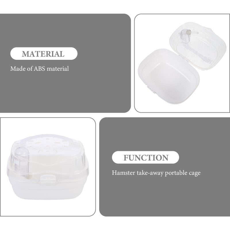 Portable Small Animal Travel Cage with Ventilated Plastic Housing for Hamsters - Image 4