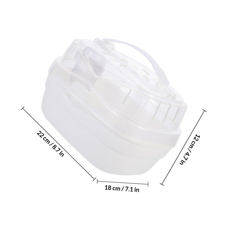 Portable Small Animal Travel Cage with Ventilated Plastic Housing for Hamsters - Image 3