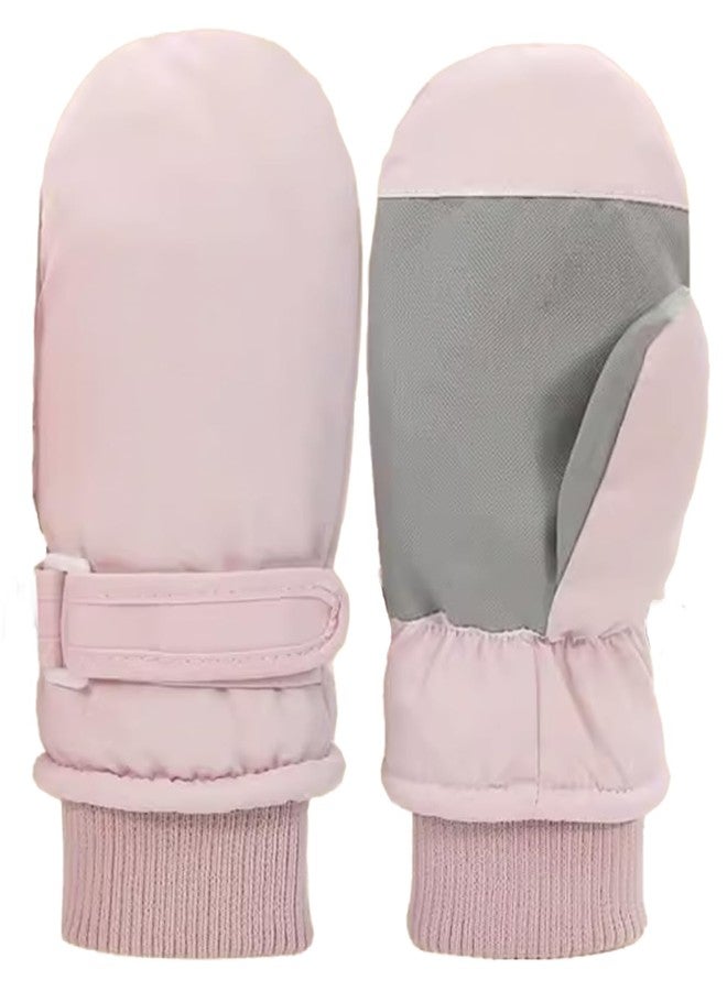 PLZSITDOWN Toddler Winter Gloves Mittens Waterproof Snow Gloves for Baby Girls Boys Infant Pink S - Image 2