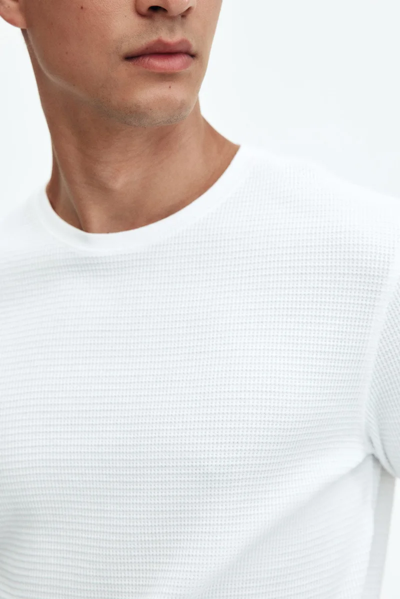 H&M  Waffled jersey top for Men | Best Price UAE