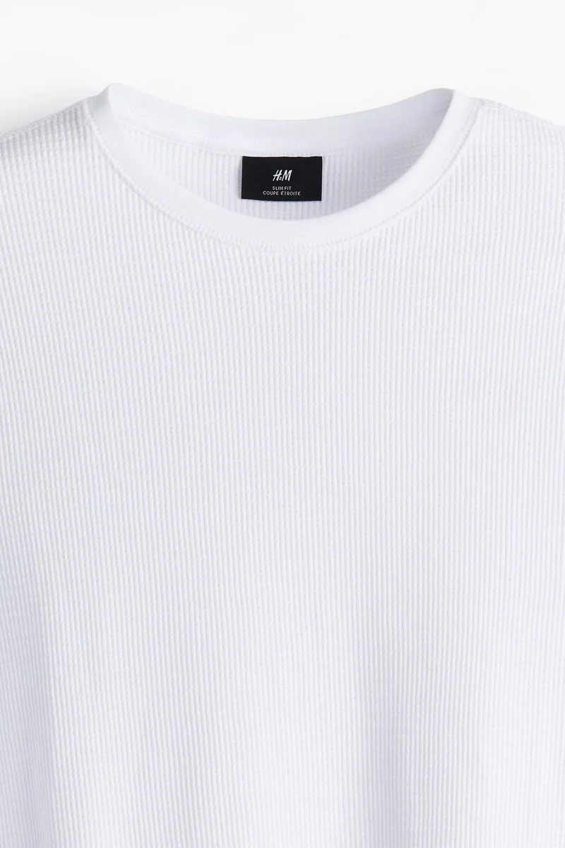 H&M  Waffled jersey top for Men | Best Price UAE