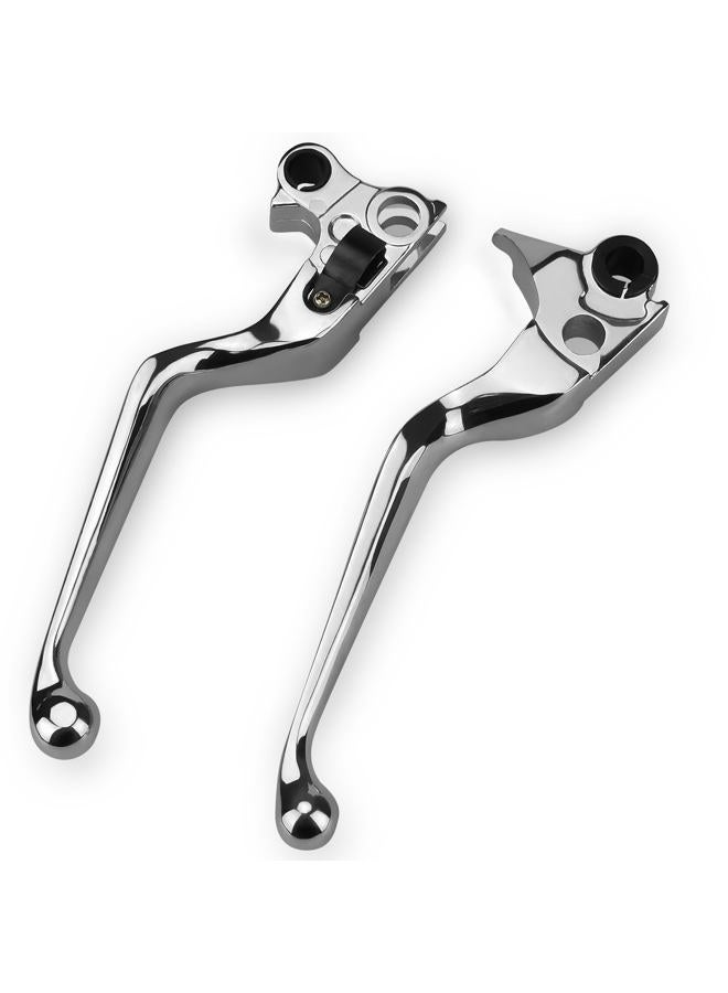 Lonsda Silver Brake Clutch Lever for Harley Davidson 96-03 Sportster 883 1200/96-07 Road King/96-10 Dyna Wide Glide Low Rider/99-09 Night Train/96-10 Fat Boy/Softail 96-14/Street Bob 06-10#OEM 43040 - Image 1